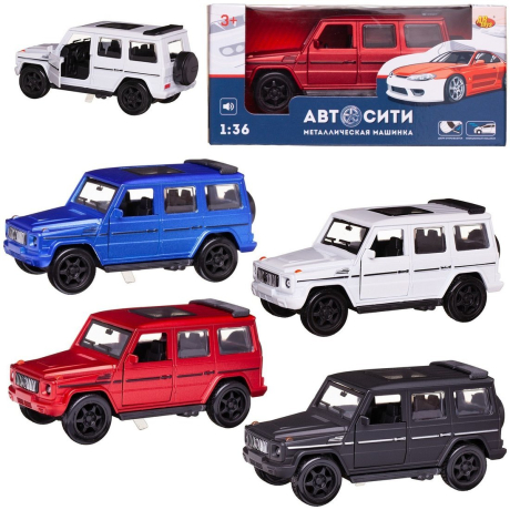 Машинка металл., ин. Внедорожник 1:36, свет, звук, в ассорт.