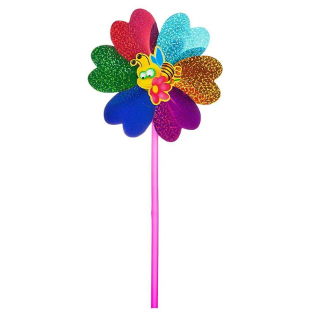 Ветрячок Цветочек малый с насекомым, 35х15х4см, в ассортименте