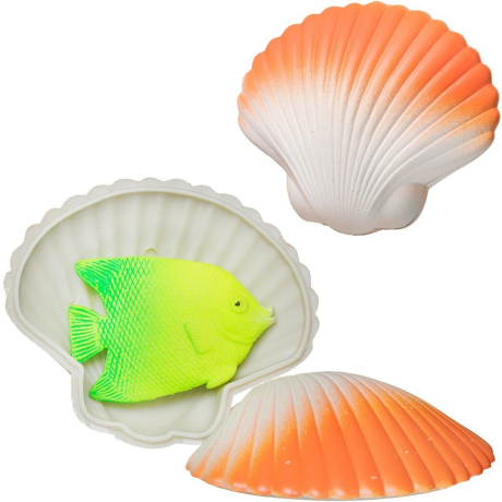 Игрушка-сюрприз Ракушка, растущая в воде, оранжевая