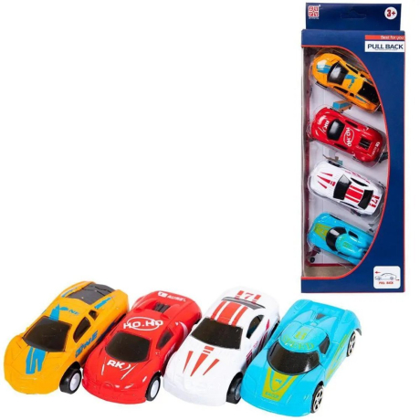 Игровой набор Машинки гоночные, 4 шт, пластмасс, ин.