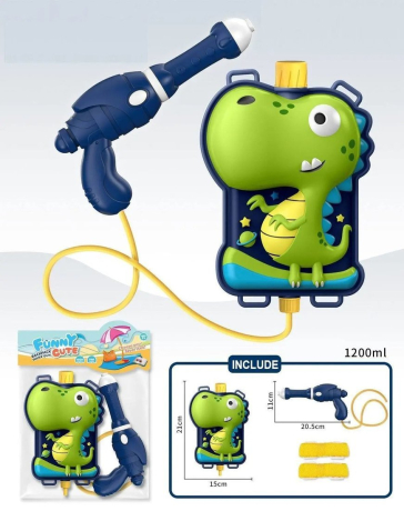 Бластер водный Мечты Динозаврика с рюкзачком-резервуаром, объем 1200 мл