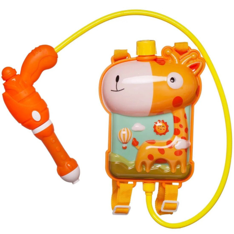Бластер водный Любопытный Жирафик с рюкзачком-резервуаром, объем 1200 мл