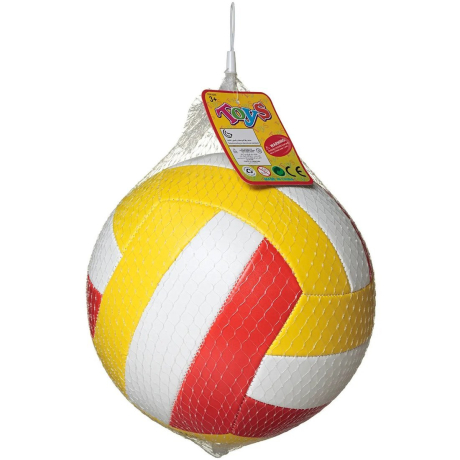 Мяч волейбольный красно-бело-желтый 22 см