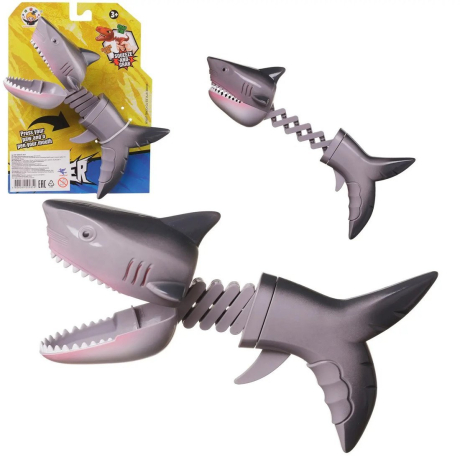 Игрушка Зубастики Акула серая, выдвижная 19 см
