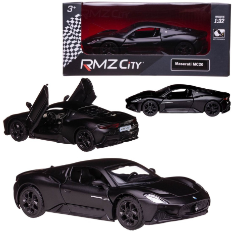 Машинка металл., ин. Maserati MC 2020, 1:32 матовый черный, двери откр.