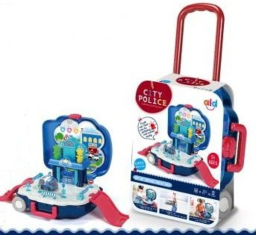 Чемоданчик-парковка Полицейский участок, со световыми и звуковыми эффектами