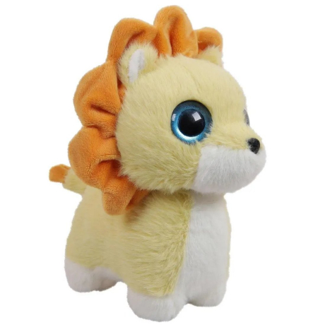 Львенок желтый, с блестящими глазами, 18 см