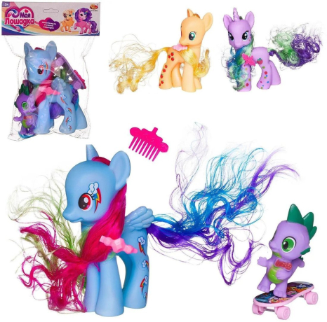Пони с малышом дракончиком и аксессуарами, в ассортименте