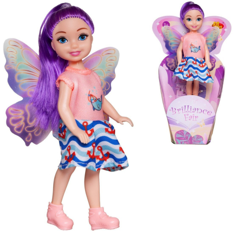 Кукла-мини Феечка 15 см с сиреневыми волосами