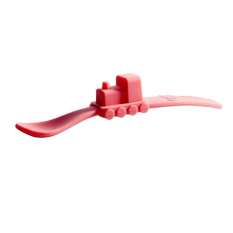 Ложка розовая в форме поезда, 18 см 2шт