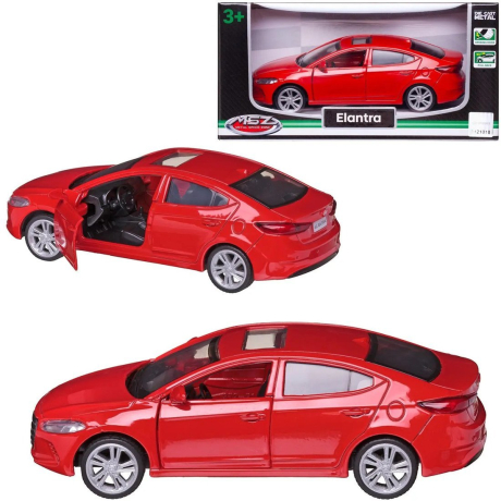 Машинка металл., ин. Hyundai Elantra, 1:43, красный