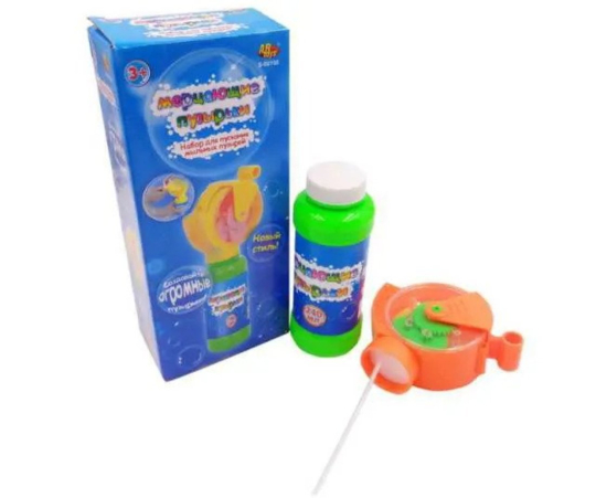 Мыльные пузыри Мерцающие пузырьки, в наборе с пусковым устройством