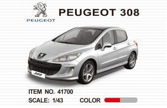 Машина мет. 1:43 Peugeot 308