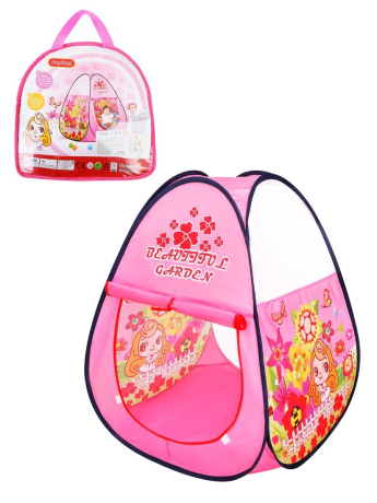 Палатка игровая Цветочный рай, сумка на молнии