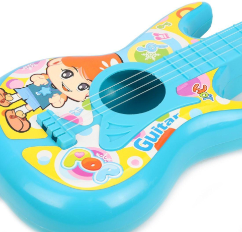 Гитара пластм.49 см, 4 струны, пакет, в ассорт.