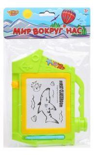 Доска для рисования ч/б. Пароход 15*19 см, пакет