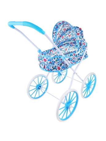 Коляска-люлька для кукол "Енотики", большие колёса, металл., пакет