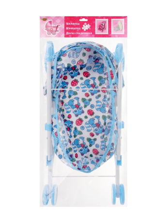 Коляска-люлька для кукол "Енотики", металл, пакет