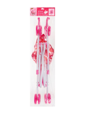 Коляска-трость для кукол "Сердца", пластик, пакет