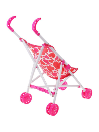 Коляска-трость для кукол "Сердца", пластик, пакет