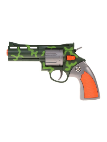 Револьвер механический с мягкими пулями, в комплекте мягкие пули 8шт.