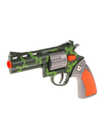 Револьвер механический с мягкими пулями, в комплекте мягкие пули 8шт.
