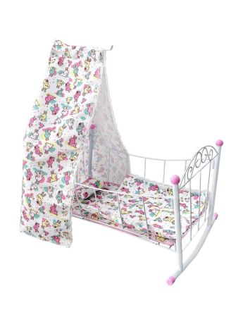 Кроватка для кукол "Зайчики" 44*26*33 см металл, пакет