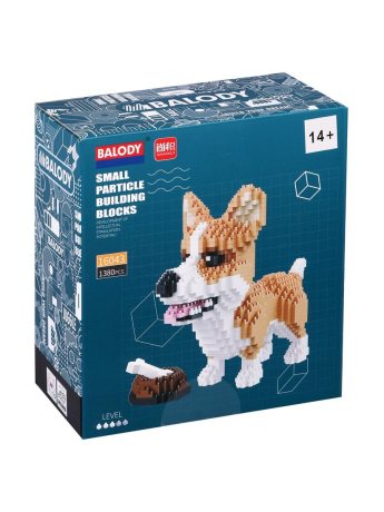 Конструктор Джек-рассел, мини блоки, 1380 дет., коробка