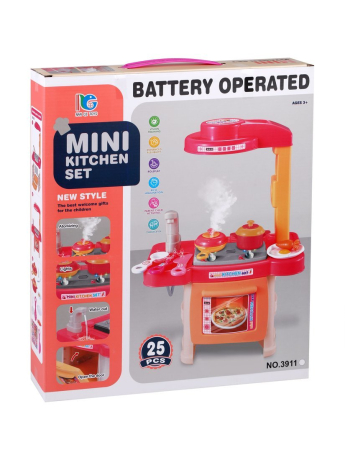 Игровой набор "Кухня", свет, звук, 25 предм., эл. пит. ААх2, не вх. в компл., коробка