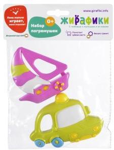 Набор погремушек "Кораблик и машинка", 2 шт