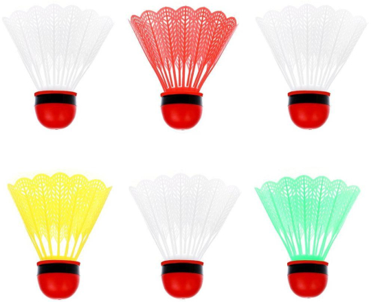 Воланы 6 штук цветные тяжелые, пакет