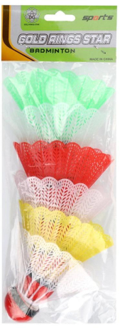 Воланы 6 штук цветные тяжелые, пакет