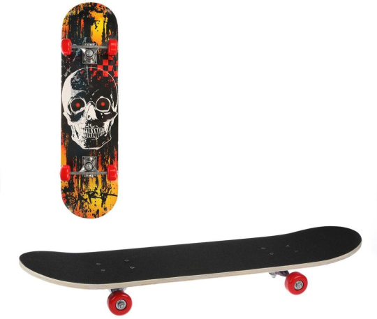 Скейтборд деревянный 80х20 см, PVC колеса