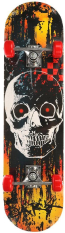 Скейтборд деревянный 80х20 см, PVC колеса