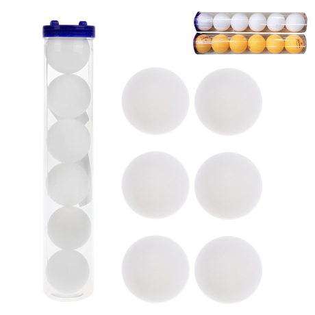 Шарики для настольного тенниса тяж, 6 штук, туба, в ассортименте