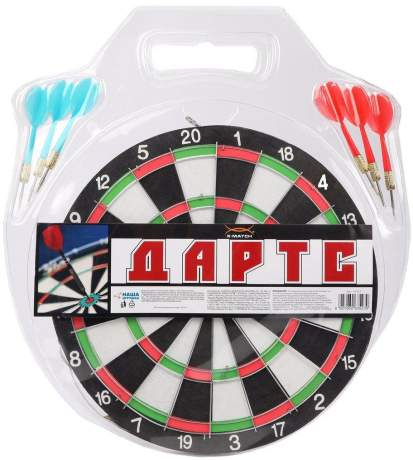 Дартс X-match 15 дюймов (36 см.), дротики 6 шт., блистер