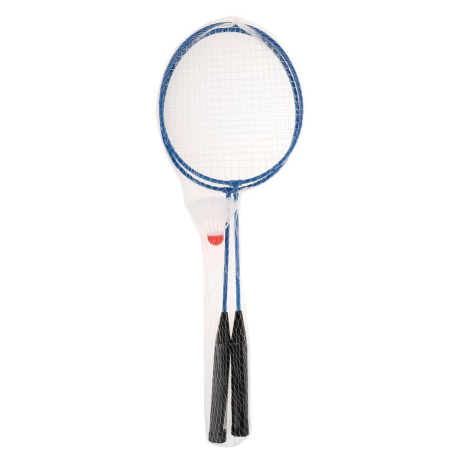 Бадминтон метал.; ракетки 2 шт 63*20 см., волан 1 шт., сетка, синий