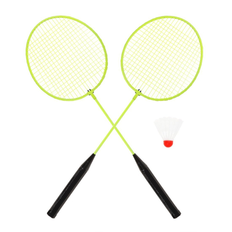 Бадминтон металлический цветной 60*21см с 1 воланчиком