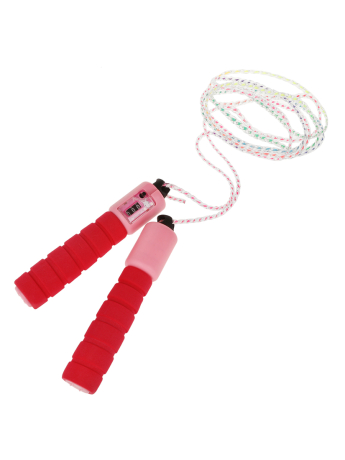 Скакалка, 2, 5 м, ручка ЭВА со счетчиком, веревка пластик, в ассорт.