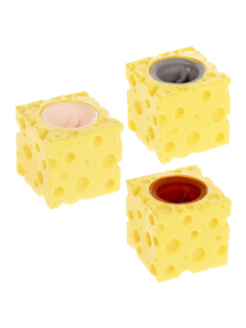 Игрушка-антистресс "Мышка в сыре" в ассорт., дисплей