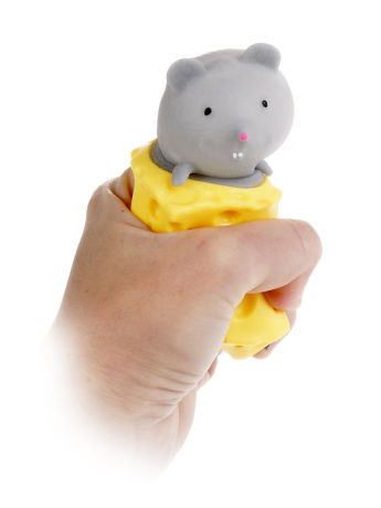 Игрушка-антистресс "Мышка в сыре" в ассорт., дисплей