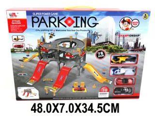 Паркинг, Мой город, 3 уровня, машина 2шт., вертолет 2шт., деталей 76шт., коробка