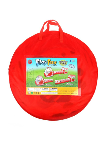 Палатка игровая Горошек с туннелем, 355*90*90см, сумка на молнии