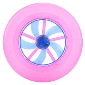 Тарелка летающая (фрисби) 22 см. в ассорт., свет, эл. пит. AG13*2 шт. в компл.