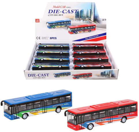 Автобус металлический, инерционный