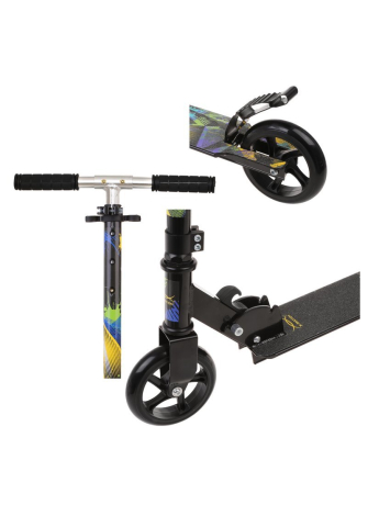 Самокат X-Match Galaxy, алюминий, колёса 145 мм PU, черный