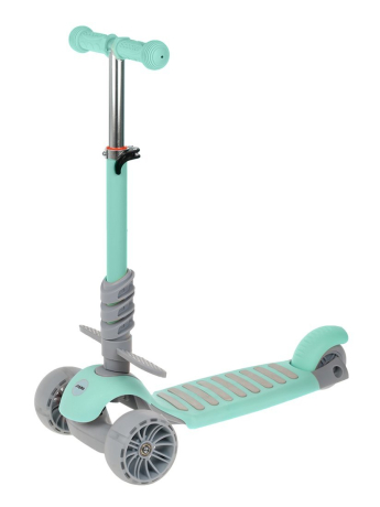 Детский трехколесный самокат Moby Kids Pony 3 в 1, беговел, каталка с родительской ручкой, колёса PU со светом