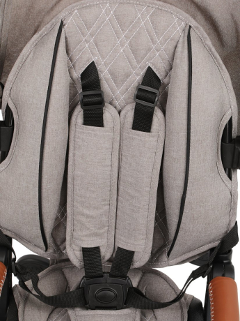 Велосипед детский трёхколёсный Moby Kids Leader 360°, 12x10 AIR, элементы из экокожи, серый