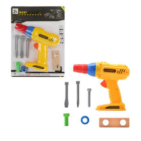 Дрель с мех.запуском, аксессуары 6 шт.