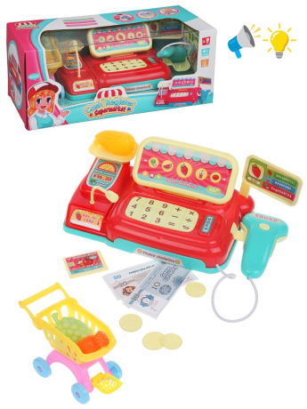 Игр. набор "Магазин", свет, звук, в компл. предметов 9 шт., эл.пит. ААх2шт не вх. в компл., кор.